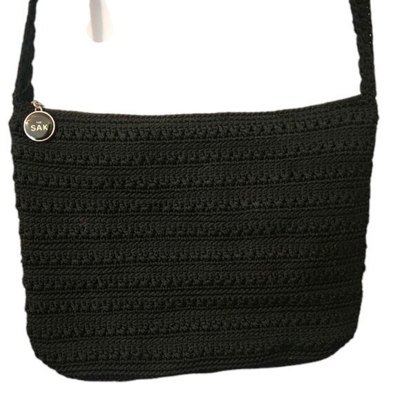 The Sak Black Crochet Crossbody Bag - Picture 1 of 7
